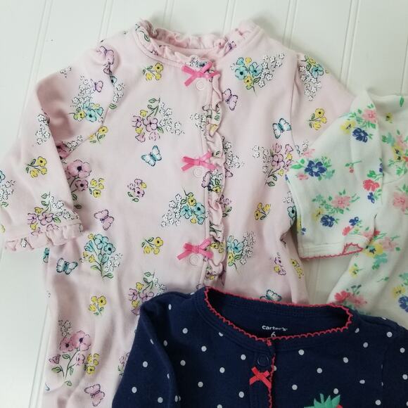 6M Sleep/Play Snap Up Bundle Carters Little Me - Picture 2 of 10